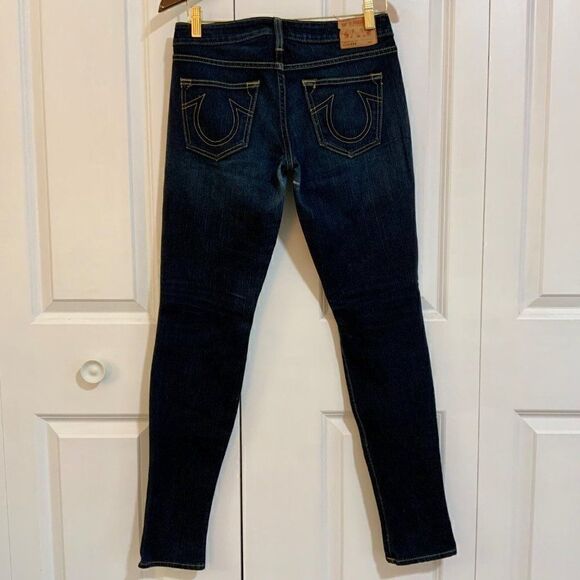 True Religion Stella Dark Wash Skinny Jeans Size 27 - Picture 7 of 12